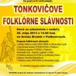 TONKOVIČOVE FOLKLÓRNE SLÁVNOSTI 2013