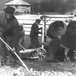 Betónovanie základov školy (04.04.1966)